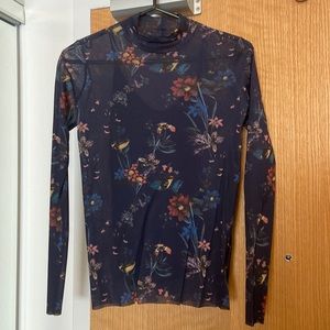 Sheer floral top with underneath tank top